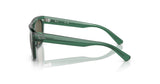 Green Ray-Ban PHIL RB4426 sunglasses, size 54, boast thick beveled acetate frames and a squared silhouette with the iconic logo on the arms, displayed on a white reflective surface.