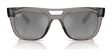 Ray-Ban PHIL RB4426 sunglasses, size 54, feature gray rectangular lenses and a bridge cutout, offering a sleek modern design with a squared silhouette.