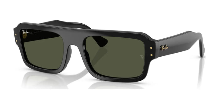 Ray-Ban FLACKO RB4454F Sunglasses | Size 53 / Black №667731 / Green (3N 13.2%)