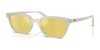 Ray-Ban ZAYA RB4456 Sunglasses / Cloudy Warm White №68086D / Yellow Mirror Flash Gold (1N 53%) / Size 50