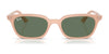 Ray-Ban ZAYA RB4456 Sunglasses / Cloudy Natural Pink №681182 / Dark Green (2N 19.6%) / Size 50
