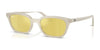 Ray-Ban ZAYA RB4456F Sunglasses | Size 52 / Cloudy Warm White №68086D / Yellow Mirror Flash Gold (1N 53%)