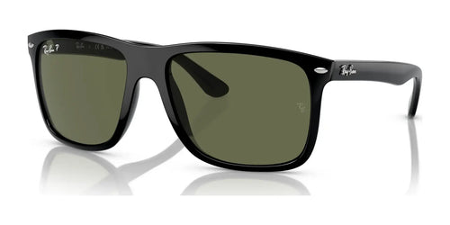 Ray-Ban BOYFRIEND TWO RB4547 Sunglasses / Black №601/58 / Green (Polarized) (3P 11%) / Size 57