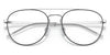 Ray-Ban RB6414 Eyeglasses | Size 55 / Polished Black On Silver / Size 55