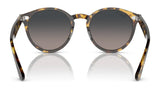 Front view of Ray-Ban LARRY RB7680S round tortoiseshell sunglasses featuring gradient lenses made from premium acetate.