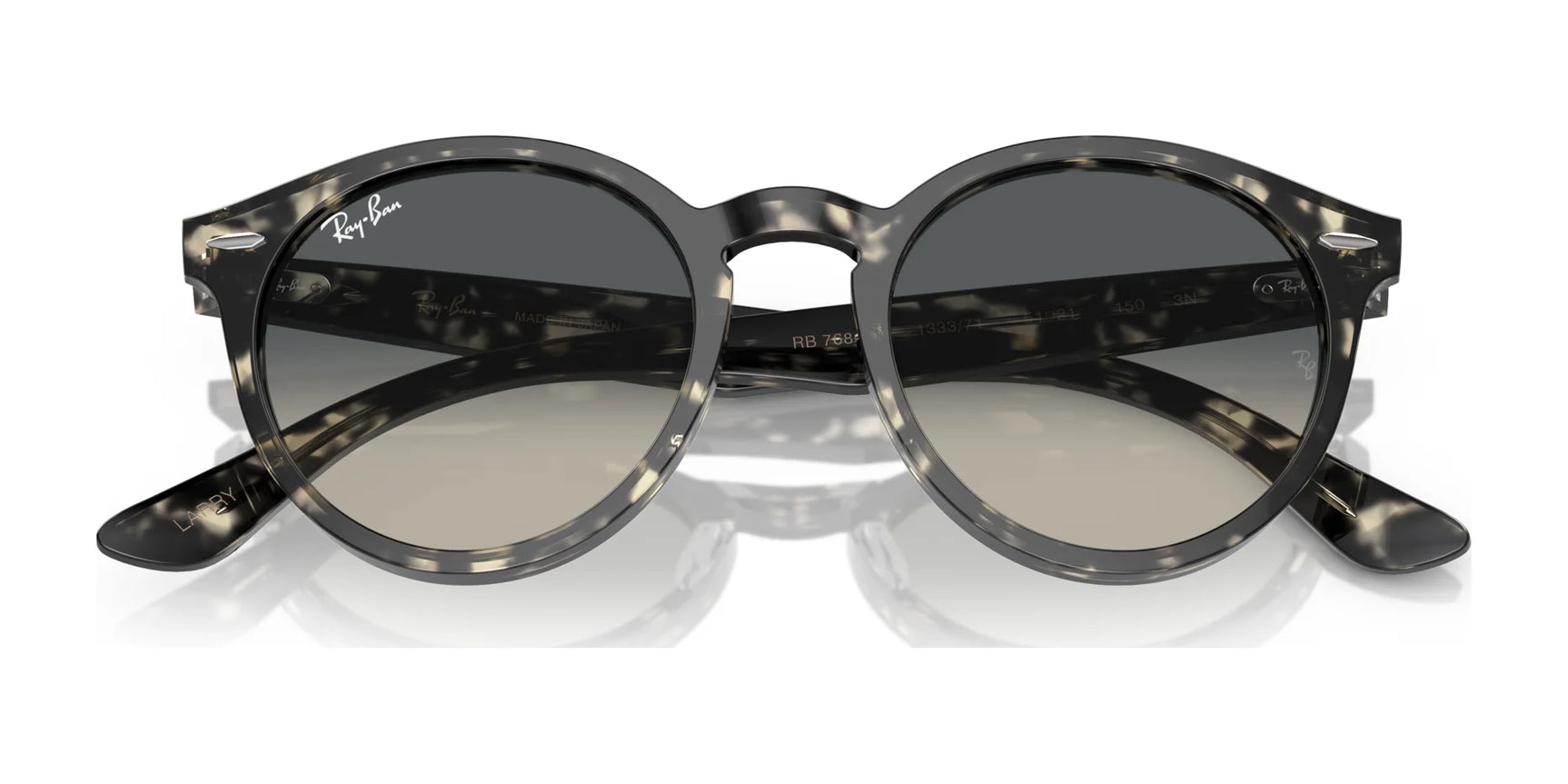 Ray-Ban LARRY RB7680S Sunglasses showcase a retro design with a dark, marbled acetate frame and tinted lenses.