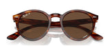 Ray-Ban LARRY RB7680S sunglasses, crafted from premium acetate in a retro tortoiseshell design, feature brown lenses.