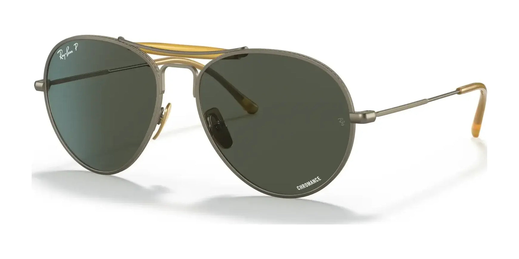 Ray-Ban RB8063 Sunglasses Antique Gold /  Dark Green Classic (Polarized)