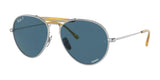 Ray-Ban RB8063 Sunglasses Silver / Blue Classic (Polarized)