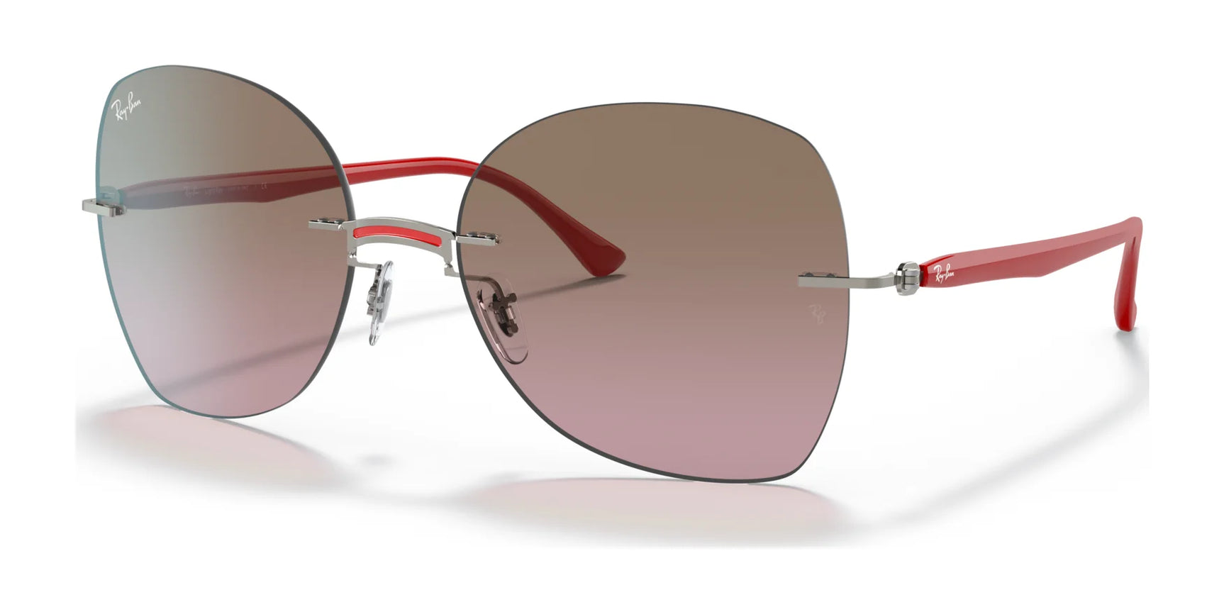 Ray-Ban RB8066 Sunglasses Red / Violet Gradient Brown