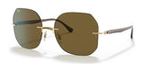 Ray-Ban RB8067 Sunglasses Brown On Gold / Brown