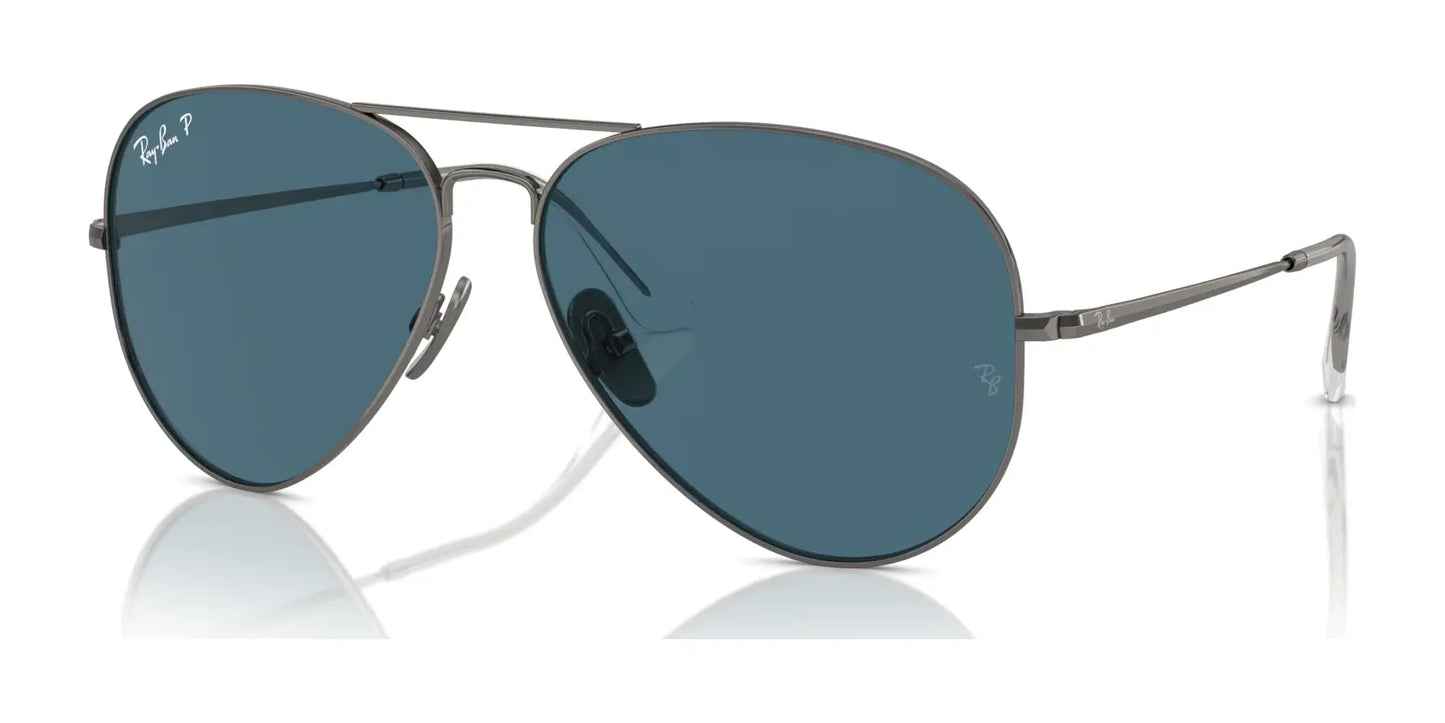 Ray-Ban AVIATOR TITANIUM RB8089 Sunglasses Gunmetal / Blue (Polarized)