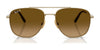 Ray-Ban WILLIAM TITANIUM RB8097 Sunglasses | Size 59 / Arista Gold №9265M2 / Brown Gradient (Polarized) (3P 15%)