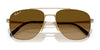 Ray-Ban WILLIAM TITANIUM RB8097 Sunglasses | Size 59 / Arista Gold №9265M2 / Brown Gradient (Polarized) (3P 15%)