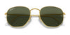 Ray-Ban HEXAGONAL RB8148 Sunglasses / Gold №921658 / Green (Polarized) (3P 11%) / Size 51
