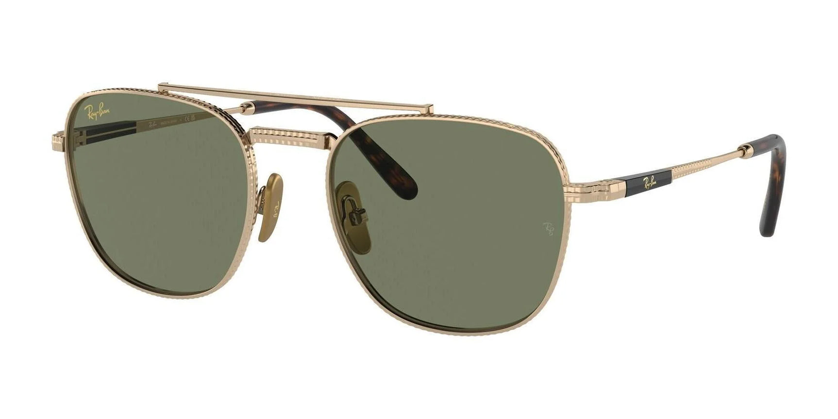 Ray-Ban FRANK II TITANIUM RB8258 Sunglasses Arista Gold / Green