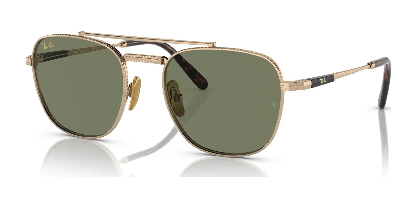 Ray-Ban FRANK II TITANIUM RB8258 Sunglasses Arista Gold / Green