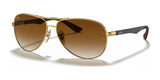 Ray-Ban CARBON FIBRE RB8313 Sunglasses Arista Gold / Light Brown Gradient