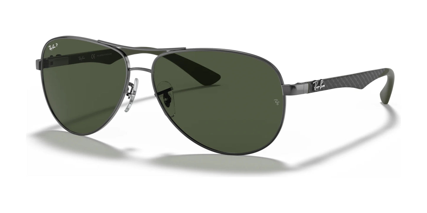 Ray-Ban CARBON FIBRE RB8313 Sunglasses Gunmetal / G-15 Green (Polarized)