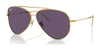 Ray-Ban AVIATOR REVERSE RBR0101S Sunglasses / Arista Gold №001/1A / Violet (3N 14.2%) / Size 59
