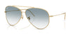 Ray-Ban AVIATOR REVERSE RBR0101S Sunglasses / Arista Gold №001/79 / Clear Gradient Blue (2N 34.9%) / Size 59