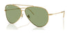 Ray-Ban AVIATOR REVERSE RBR0101S Sunglasses / Arista Gold №001/82 / Green (2N 25.3%) / Size 59