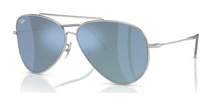 Ray-Ban AVIATOR REVERSE RBR0101S Sunglasses Silver / Light Blue