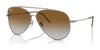 Ray-Ban AVIATOR REVERSE RBR0101S Sunglasses / Gunmetal №004/CB / Brown (2N 25.5%) / Size 59
