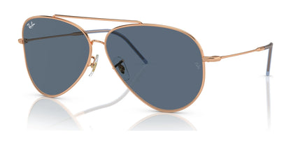 Ray-Ban AVIATOR REVERSE RBR0101S Sunglasses Rose Gold / Blue