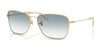 Ray-Ban CARAVAN REVERSE RBR0102S Sunglasses / Arista Gold №001/79 / Clear Gradient Blue (2N 34.9%) / Size 58