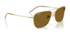 Ray-Ban CARAVAN REVERSE RBR0102S Sunglasses / Arista Gold №001/79 / Clear Gradient Blue (2N 34.9%) / Size 58