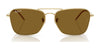 Ray-Ban CARAVAN REVERSE RBR0102S Sunglasses / Arista Gold №001/79 / Clear Gradient Blue (2N 34.9%) / Size 58