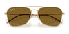 Ray-Ban CARAVAN REVERSE RBR0102S Sunglasses / Arista Gold №001/79 / Clear Gradient Blue (2N 34.9%) / Size 58