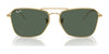 Ray-Ban CARAVAN REVERSE RBR0102S Sunglasses / Arista Gold №001/79 / Clear Gradient Blue (2N 34.9%) / Size 58