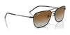 Ray-Ban CARAVAN REVERSE RBR0102S Sunglasses / Arista Gold №001/79 / Clear Gradient Blue (2N 34.9%) / Size 58
