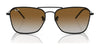 Ray-Ban CARAVAN REVERSE RBR0102S Sunglasses / Arista Gold №001/79 / Clear Gradient Blue (2N 34.9%) / Size 58