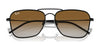 Ray-Ban CARAVAN REVERSE RBR0102S Sunglasses / Arista Gold №001/79 / Clear Gradient Blue (2N 34.9%) / Size 58