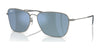 Ray-Ban CARAVAN REVERSE RBR0102S Sunglasses / Gunmetal №004/GA / Light Blue (3N 13%) / Size 58