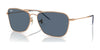 Ray-Ban CARAVAN REVERSE RBR0102S Sunglasses / Rose Gold №92023A / Blue (3N 16.6%) / Size 58