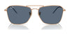 Ray-Ban CARAVAN REVERSE RBR0102S Sunglasses / Arista Gold №001/79 / Clear Gradient Blue (2N 34.9%) / Size 58