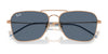 Ray-Ban CARAVAN REVERSE RBR0102S Sunglasses / Arista Gold №001/79 / Clear Gradient Blue (2N 34.9%) / Size 58
