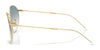 Ray-Ban ROUND REVERSE RBR0103S Sunglasses / Arista Gold №001/VR / Dark Green (3N 14.9%) / Size 53