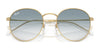 Ray-Ban ROUND REVERSE RBR0103S Sunglasses / Arista Gold №001/VR / Dark Green (3N 14.9%) / Size 53