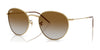 Ray-Ban ROUND REVERSE RBR0103S Sunglasses / Arista Gold №001/CB / Clear Gradient Brown (2N 25.5%) / Size 53