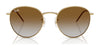 Ray-Ban ROUND REVERSE RBR0103S Sunglasses / Arista Gold №001/VR / Dark Green (3N 14.9%) / Size 53
