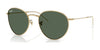 Ray-Ban ROUND REVERSE RBR0103S Sunglasses / Arista Gold №001/VR / Dark Green (3N 14.9%) / Size 53