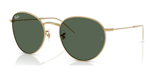 Ray-Ban ROUND REVERSE RBR0103S Sunglasses / Arista Gold №001/VR / Dark Green (3N 14.9%) / Size 53