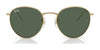 Ray-Ban ROUND REVERSE RBR0103S Sunglasses / Arista Gold №001/VR / Dark Green (3N 14.9%) / Size 53