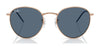 Ray-Ban ROUND REVERSE RBR0103S Sunglasses / Arista Gold №001/VR / Dark Green (3N 14.9%) / Size 53
