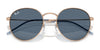 Ray-Ban ROUND REVERSE RBR0103S Sunglasses / Arista Gold №001/VR / Dark Green (3N 14.9%) / Size 53